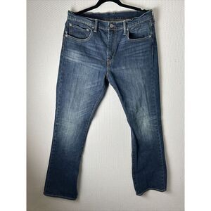 Levis 527 Mens 34x32 Boot Cut Jeans Medium Wash Blue Jeans‎ Bootcut Distressed